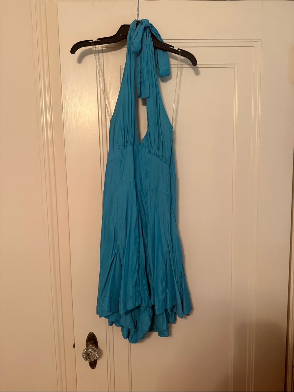 Turquoise Halter Tie Romper